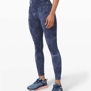 LULULEMON Wunder Train High-rise 25” diamond Dye In Naval Blue Size 10